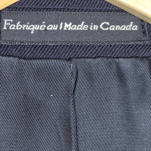 Oscar De La Renta 100% Wool Men's Navy Blazer Made In Canada - Picture 3 of 8